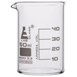 LabGlass Low Form Beaker with Spout Graduated 50ml Pack of 12