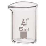 LabGlass Low Form Beaker with Spout Graduated 5ml Pack of 12