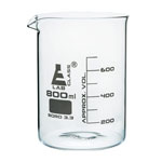 LabGlass Low Form Beaker with Spout Graduated 800ml Pack of 6