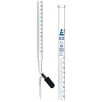 LabGlass Burettes PTFE Rotaflow Stopcock 50ml Class B Blue Graduation