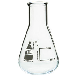 LabGlass Conical Flask Narrow Neck 25ml Pack of 12