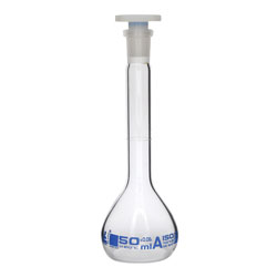 LabGlass Volumetric Flask with Stopper 50ml Class 'A' 12/21 Pack of 2