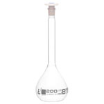 LabGlass Volumetric Flask with Stopper 200ml Class 'B' 14/23 Pack of 2