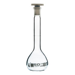 LabGlass Volumetric Flask with Stopper 50ml Class 'B' 12/21 Pack of 2