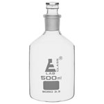 LabGlass Reagent Bottle, Narrow Mouth, Interchangeable Stopper 500ml, 24/29