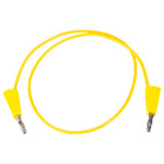 R-TECH 524593 Test Lead 50cm 4mm Stackable Plugs Yellow, 15A 30VAC/60VDC