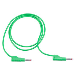 R-TECH 524599 Test Lead 100cm Retractable Shroud 4mm Stackable Plug Green 600V