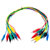 R-TECH 524614 Pk of 10 Croc Leads (Red,Black,Blue,Green,Yellow) 380mm