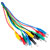 R-TECH 524614 Pk of 10 Croc Leads (Red,Black,Blue,Green,Yellow) 380mm