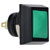 R-TECH 524640 Momentary Pushbutton Switch, SPST, 12mm Cutout, IP67, Green