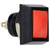 R-TECH 524641 Momentary Pushbutton Switch, SPST, 12mm Cutout, IP67, Red