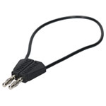 R-TECH 524645 Test Lead 25cm 4mm Stackable Plugs Black