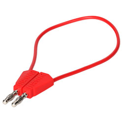 R-TECH 524646 Test Lead 25cm 4mm Stackable Plugs Red