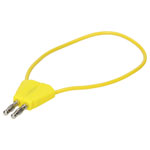 R-TECH 524647 Test Lead 25cm 4mm Stackable Plugs Yellow