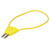 R-TECH 524647 Test Lead 25cm 4mm Stackable Plugs Yellow