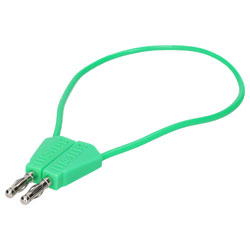 R-TECH 524648 Test Lead 25cm 4mm Stackable Plugs Green