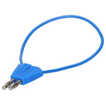 R-TECH 524649 Test Lead 25cm 4mm Stackable Plugs Blue