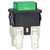 R-TECH 524778 Push button switch, SP, latching, green Illuminated, 16A 250V
