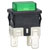 R-TECH 524778 Push button switch, SP, latching, green Illuminated, 16A 250V