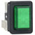 R-TECH 524778 Push button switch, SP, latching, green Illuminated, 16A 250V