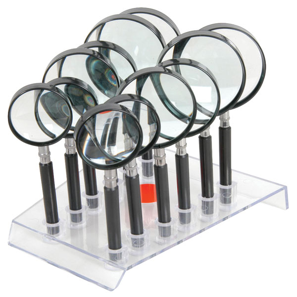 Mercury 700.071UK 12 Piece Magnifier Set With Stand | Rapid Online