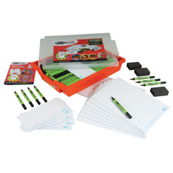 Show-me Dry Wipe Boards Class Pack with Tray