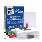 Show-me A4 SUPERTOUGH Plain Drywipe Boards - Bulk box of 100 sets