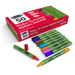 Show-me Assorted Medium Tip Drywipe Pens - Pack of 50