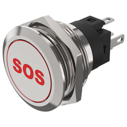 EAO 82-6151.1A14.B015 Series 82 Illuminated Pushbutton Momentary B015 Red 24V