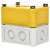 EAO 704.945.8 EAO Series4 Enclosure 94X65X81, With Cut-Out 1Xø22,5, Yellow/Grey