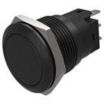 EAO 82-6951.1000 Pushbutton Momentary 22mm Black Flush no LED Solder Terminals