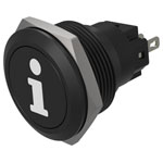 EAO 82-5951.1000.B004 Momentary 19mm Black Flush no LED Solder Terminals Info