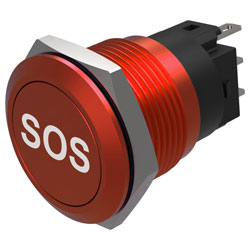 EAO 82-6751.1000.B015 Momentary 22mm Red Flush no LED Solder Terminals SOS