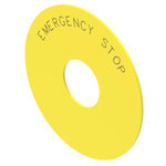 EAO 45-50J.140S Series 45 Emergency-Stop Legend Self-Adhesive Yellow