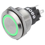 EAO 82-6151.1133 Series 82 Illuminated Pushbutton Mom 22mm Green 12V Solder Term