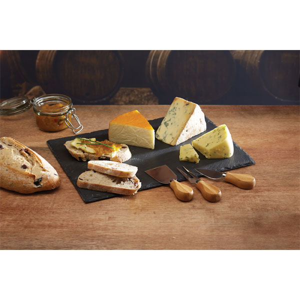 Kitchen Craft ARTCHEESESLATE Cheese Platter & Knife Set Rapid Online