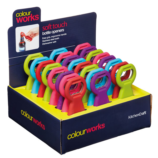 Kitchen Craft Colourworks Cwbodisp24 Display Of 24 Soft Touch Bottle Openers Rapid Online 1775