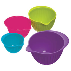 Kitchen Craft Colourworks CWBOWLSET Set of 4 Silicone Measuring Bowls