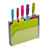 Kitchen Craft Colourworks CWKNB15 9 Piece Chopping Board and Knife Block Set