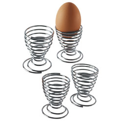 Kitchen Craft KCEGG Set of 4 Chrome Plated Wire Egg Cups