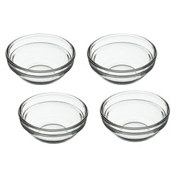 Kitchen Craft KCPINCHBOWL4PK Set of 4 Glass Pinch Bowls