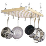 Kitchen Craft Master Class MCPOTRACK Deluxe Ceiling Mounted Wooden Pot Rack