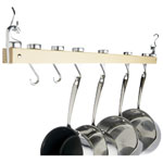 Kitchen Craft Master Class MCPOTRACKSGL Deluxe Ceiling Mounted Single Wooden Pot