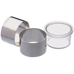 Master Class MCRINGPUSH Set of Two Stainless Steel Cooking Rings with Pusher