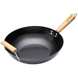 Kitchen Craft PODLXWOK14 Oriental Carbon Steel 35cm Non-Stick Wok