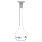 Rapid EGL0446D Volumetric Flask with PE Stopper, Class-A, 50 ml pack of 2