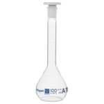 Rapid EGL0446E Volumetric Flask with PE Stopper, Class-A, 100 ml pack of 2