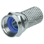 BKL 0403018/B F-Plug with Screw Connection Blue