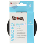 VELCRO® Brand VEL-EC60253 Reusable Ties 10mm x 5m Black 1 Roll