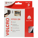 VELCRO® Brand VEL-EC60216 Stick On Tape 20mm x 5m - White